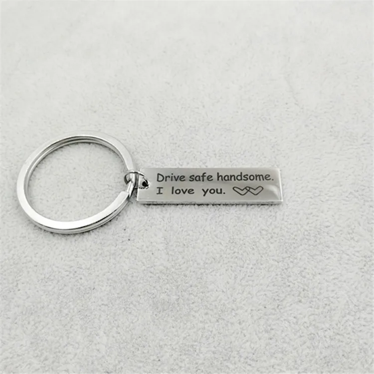 Привод безопасный красивый я люблю вас брелок из нержавеющей стали мужчин и