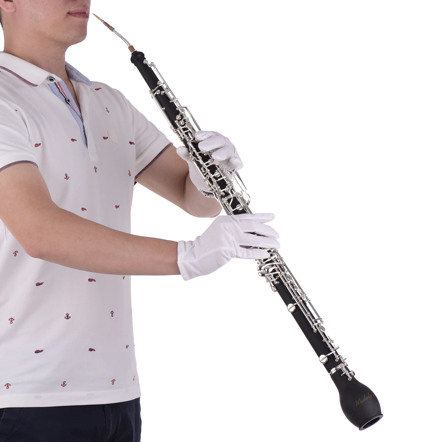 Muslady профессиональный английский Рог Alto oboe F ключ синтетический деревянный корпус посеребренные ключи деревянный духовой инструмент с тростниковыми перчатками