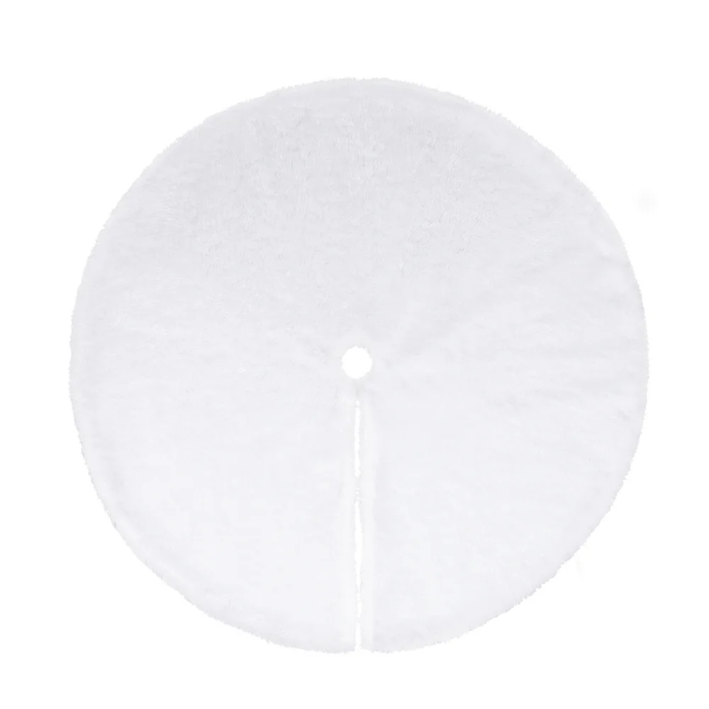

AMOSFUN Christmas Tree Skirt Snow Holiday Tree Ornaments Decoration Christmas Tree Cover Home Party Decor 120 (White)