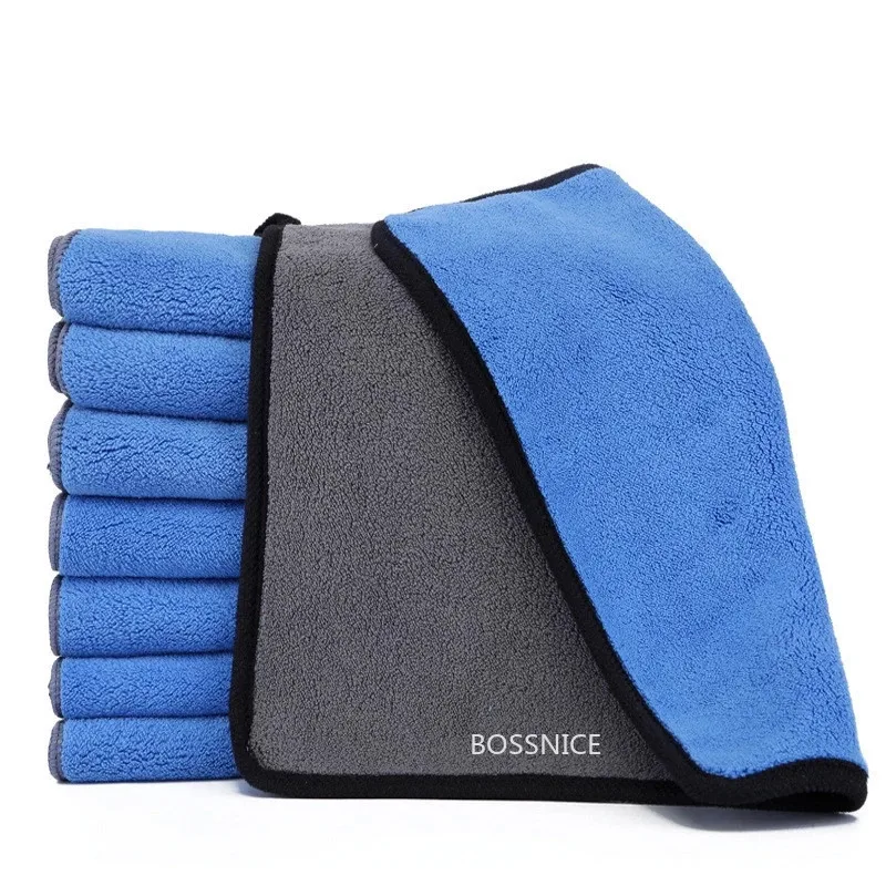 

Bossnice 800GSM 40x40CM Car Wash Microfiber Towel Car Cleaning Drying Cloth Hemming Car Care Cloth Detailing Car Wash Towel