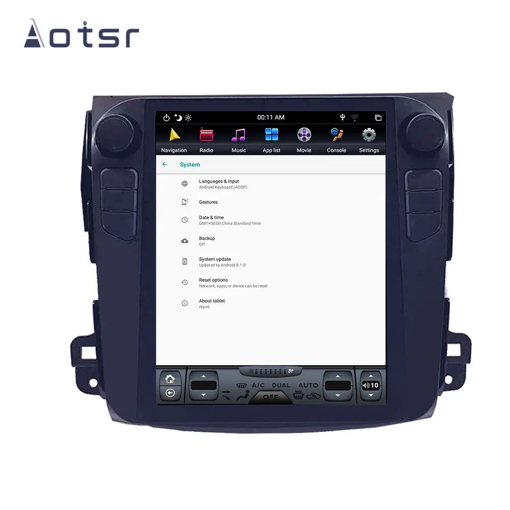 Автомобильный GPS-навигатор в стиле Tesla Android 9 0 4 Гб ОЗУ для Mitsubishi Outlander 2006-11 |