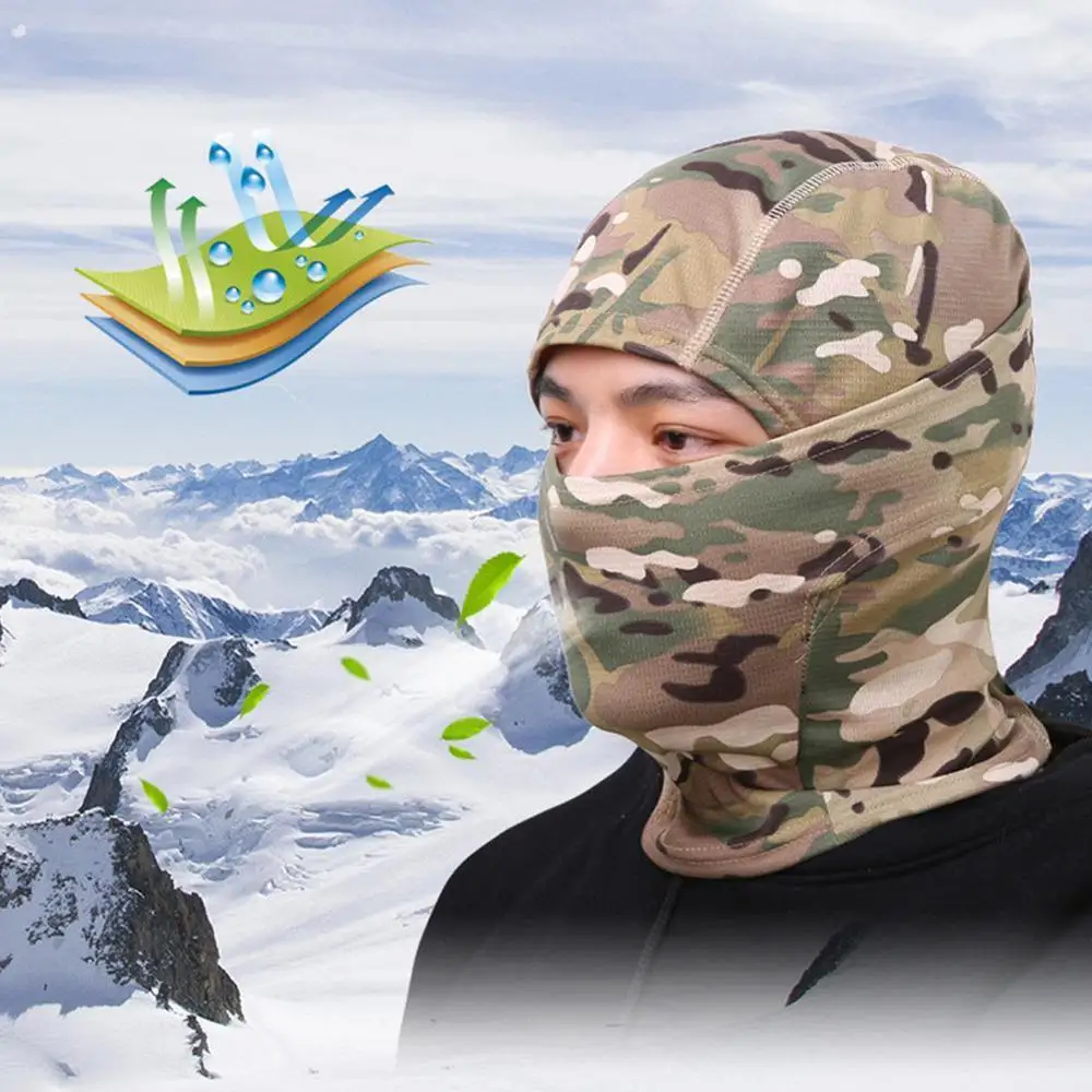 Военная камуфляжная тактическая бандана, черная маска для страйкбола, пейнтбола, Балаклава, шлем, дышащая подкладка, велосипедная шапка для мужчин