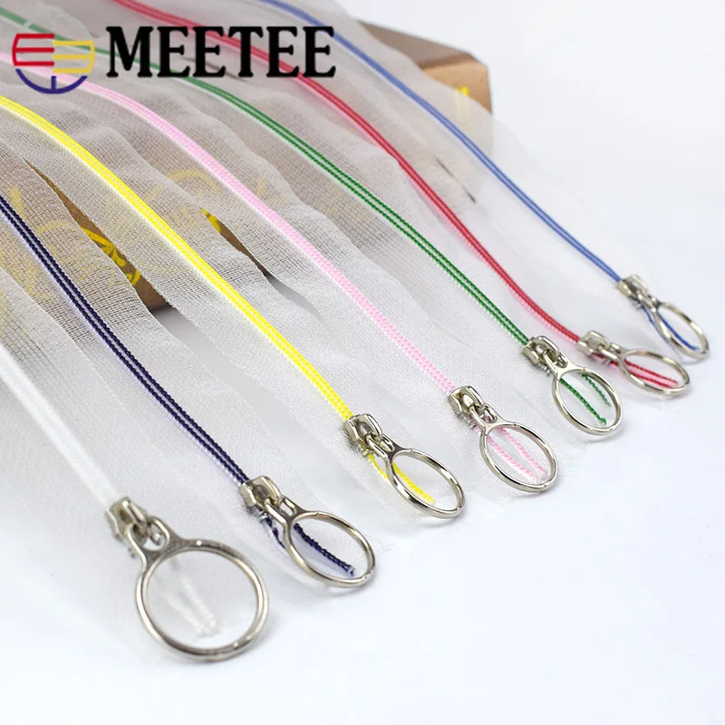 10 шт. Meetee 3 #25 см закрытые молнии прозрачные нейлоновые катушки DIY портной сумки