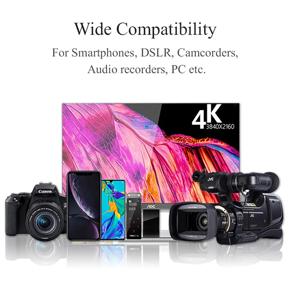 BOYA Cardioid компактный универсальный телефонный микрофон для смартфона DSLR камера видеокамера аудио рекордер ПК аудио видео запись
