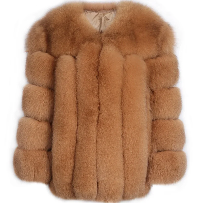

SHZQ Real Fur Jacket Natural Fox Fur Jacket Women Real Fox Fur Jacket