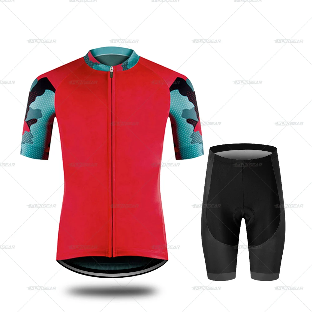 Normal Cycling Set Велоспорт Джерси для езды на велосипеде короткий рукав велосипед MTB Костюмы быстросохнущая дышащая рубашка 3D шорты для подушек с хлопковой подкладкой Брюки Панталоны - Цвет: Normal Cycling Set