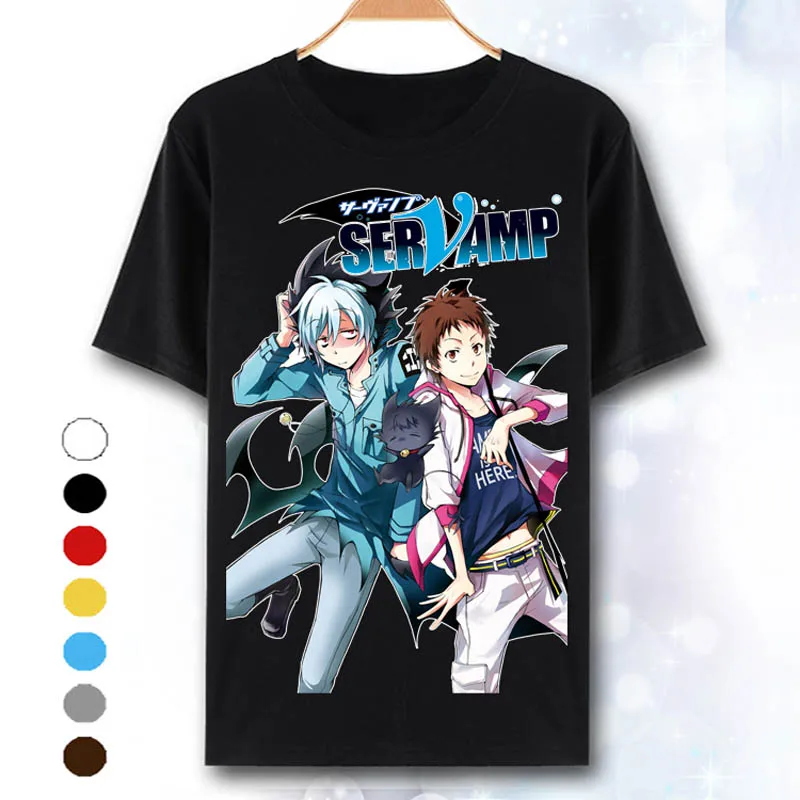 

New SERVAMP cosplay T-shirt Japan anime Shirota Mahiru t shirt terylene short sleeve Summer Tops Tees