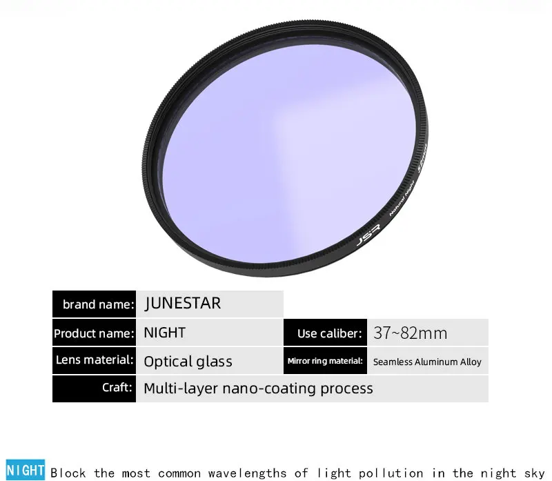 Природный ночной фильтр с несколькими световыми покрытиями для Canon EOS 90D 77D 1500D 2000D