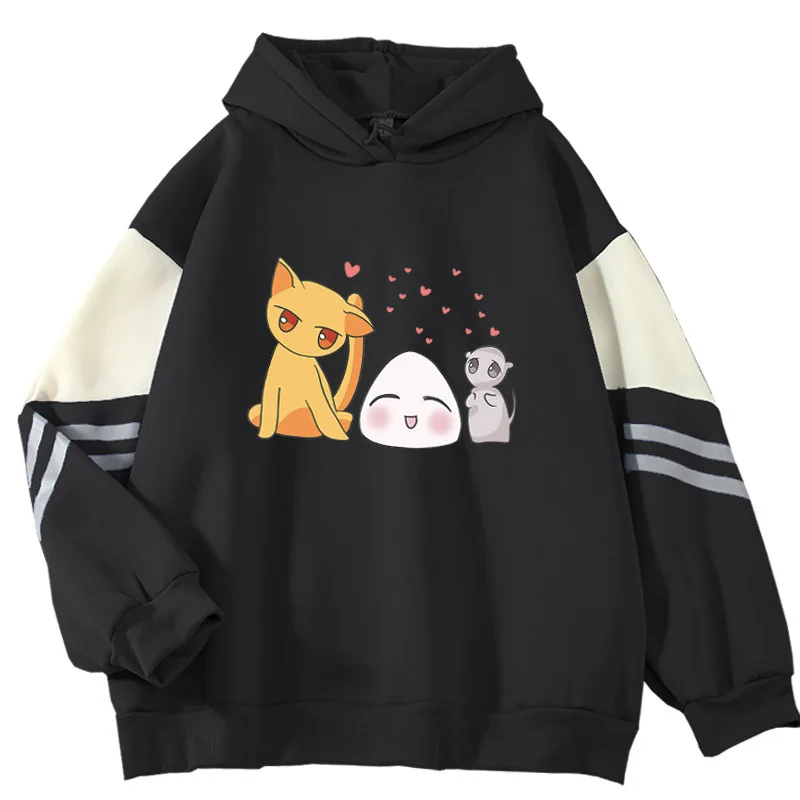 2022 Winter Women's New Hoodie Fruits Basket Chibi Animals Korean Version Patchwork Kawaii Cartoon Student Girls Sweatshirt Top