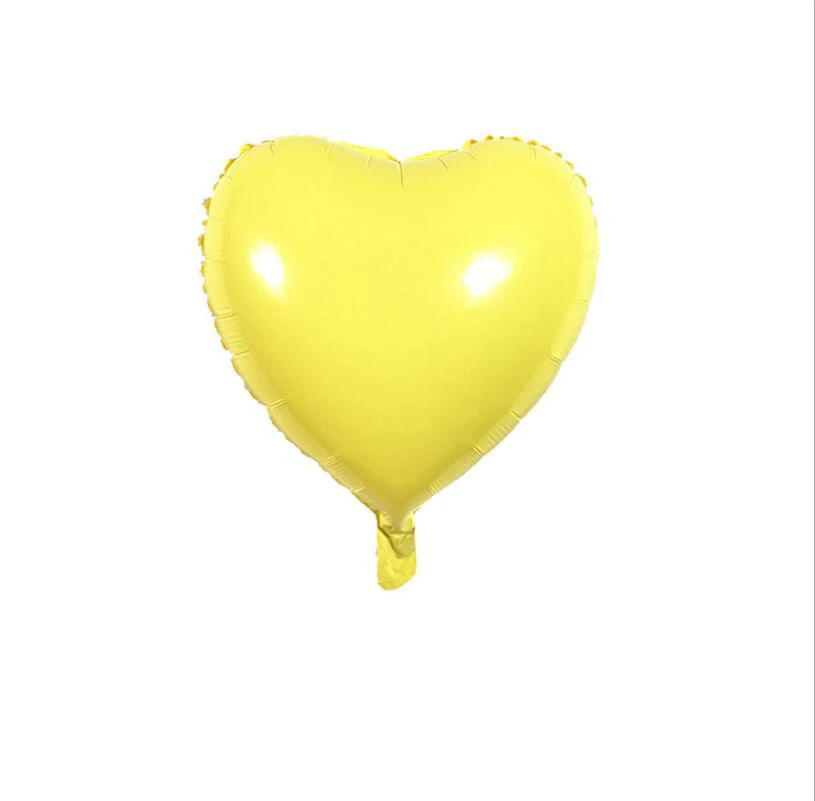 yellow Новинка, 5 шт., 18 дюймов, макарон, конфетный цвет, звезда, сердце, фольгированные фигурные шары, день рождения, вечеринка, вечеринка, девочка, свадебные украшения воздушные шары - Цвет: yellow