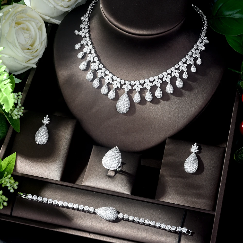 Комплект свадебных украшений HIBRIDE Bijoux для женщин модные ювелирные украшения со