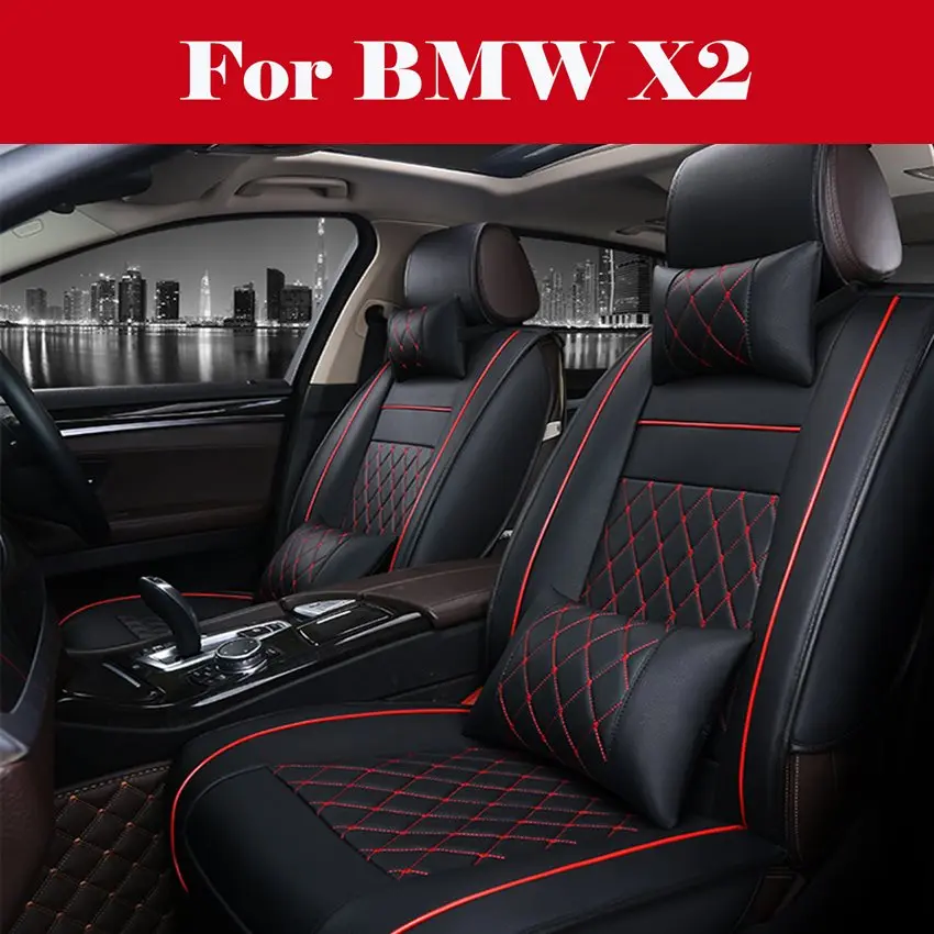 

Luxury Car Seat Cover 100% PU Leather 5 Seats Front+Rear SUV Cushions Universal Seat cushion For BMW X2