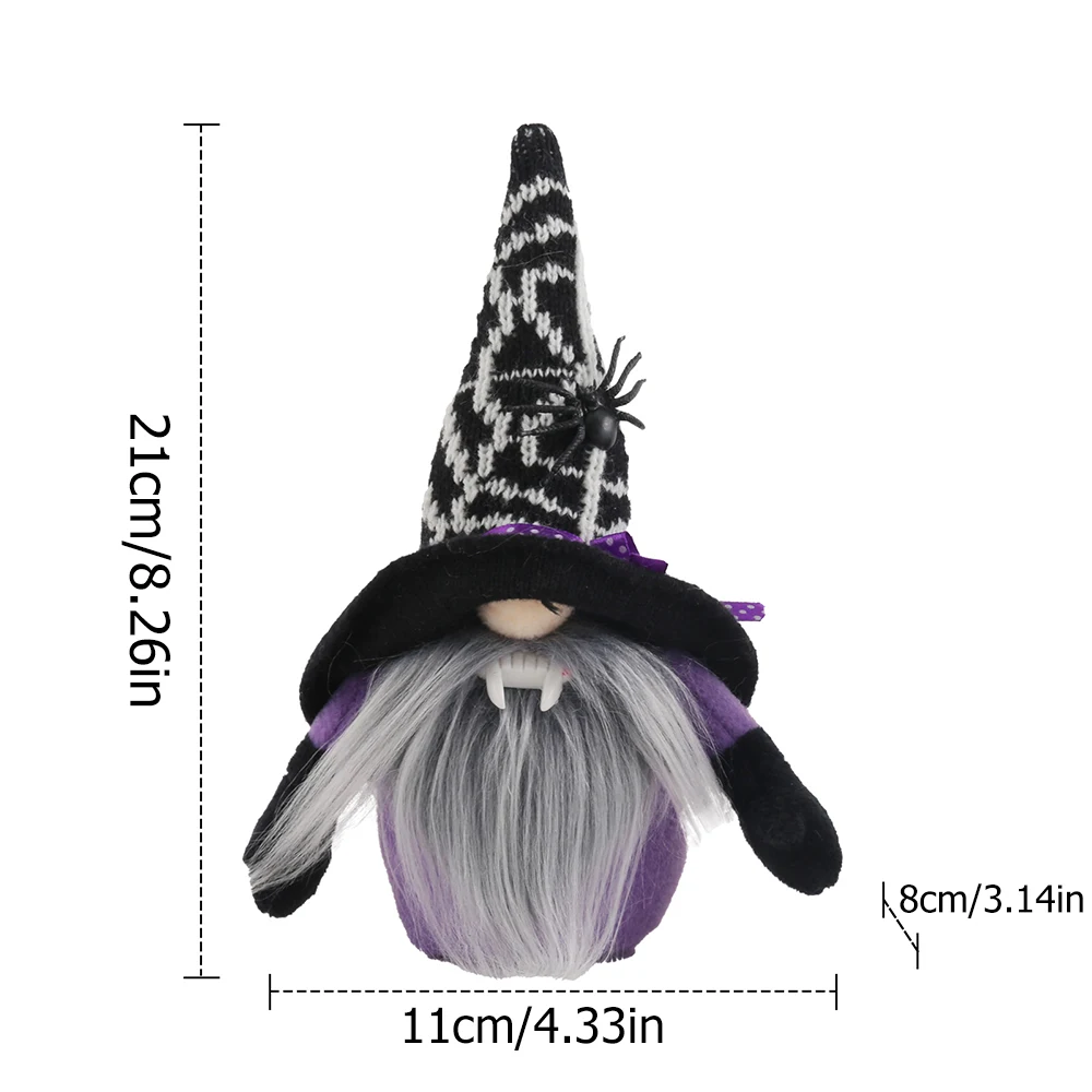

New Halloween Faceless Doll Top Hat Witch Dwarf Gnome Doll Ornament Cartoon Dwarf Elf Home Decor Halloween Celebration Figurines