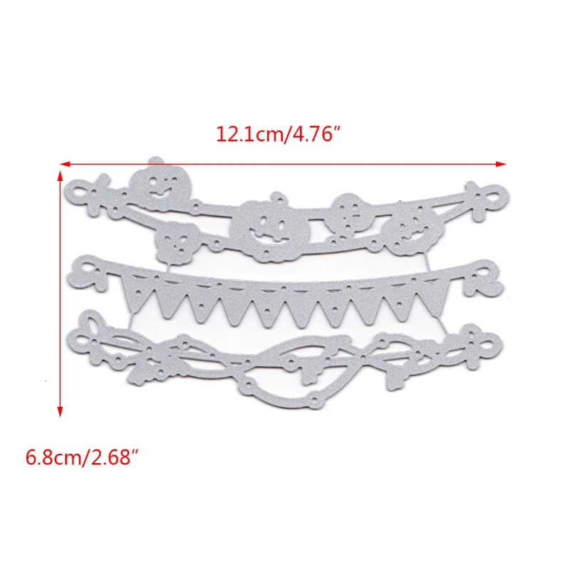 

Halloween Pumpkin Banner Metal Cutting Dies Stencil Scrapbooking DIY Album Stamp D08D