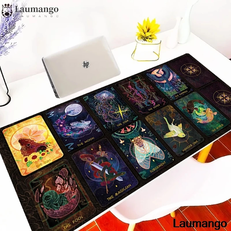

Witches Moon Tarot Mousepad Gamer PC Carpet Computer Mouse Pad Anime Gaming accessories Keyboard Large 400X900 Rubber For CS GO