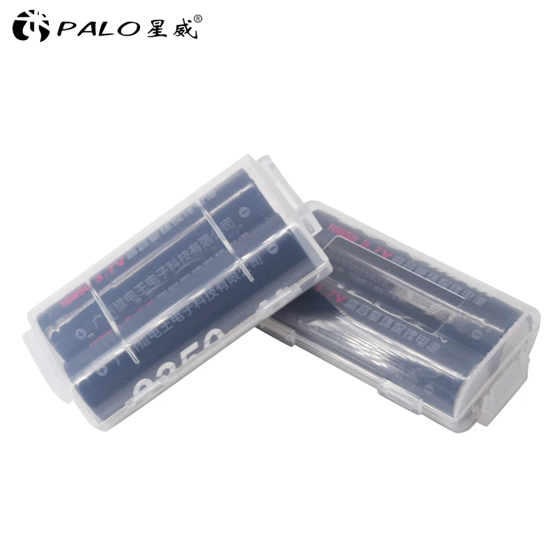 PALO 4 шт./компл. 18650 Батарея 3,7 V 2350mAh перезаряжаемый литий-ионный аккумулятор Батарея+ 2 шт. 18650 Батарея клетки ящик для хранения