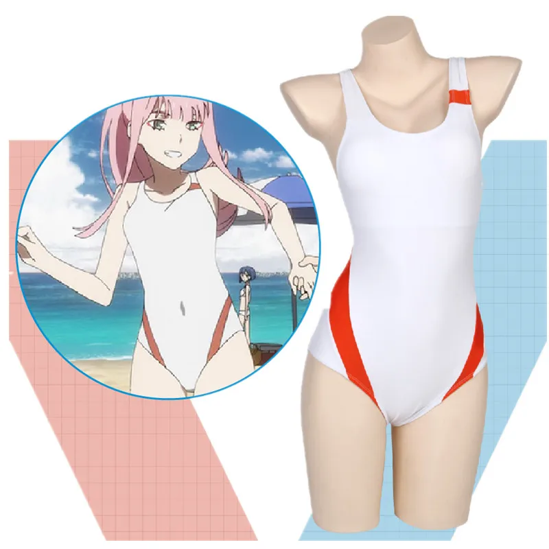 

Костюм для косплея аниме DARLING in the FRANXX Zero Two, Женский цельный купальник SUKUMIZU, купальник, S-XL