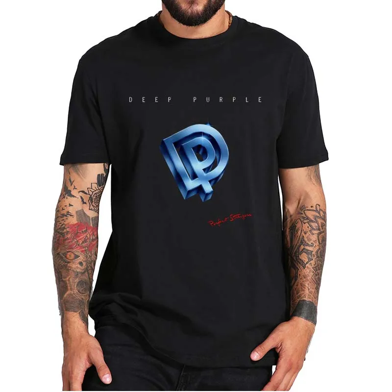 

Deep Purple Perfect Strangers Tour T-Shirt Vintage English Heavy Metal Modern Hard Rock Band Essential Tee Tops 100% Cotton