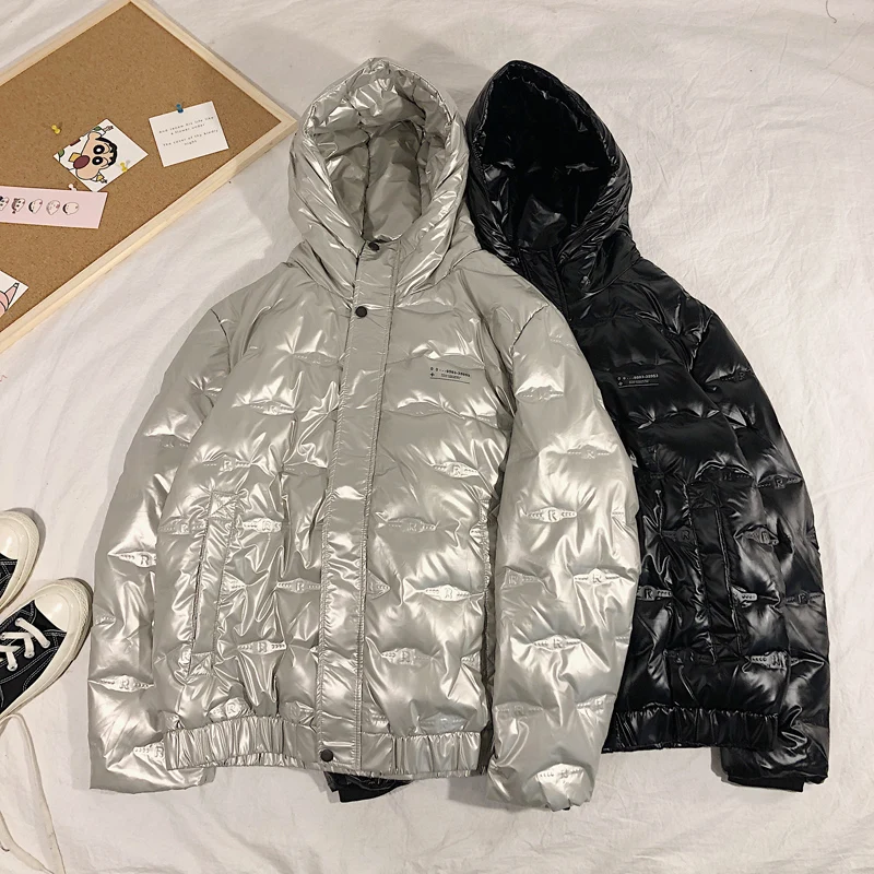 Зимний пуховик для мужчин толстый теплый белый на утином пуху мужская одежда с