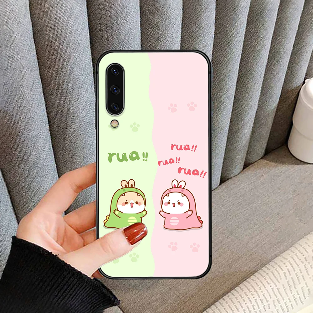 

Peach Cat cartoon cute Couple Phone case for For SamSung Galaxy A M 5 8 10 20 30 31 40 50 51 70 71 80 s e black black hoesjes
