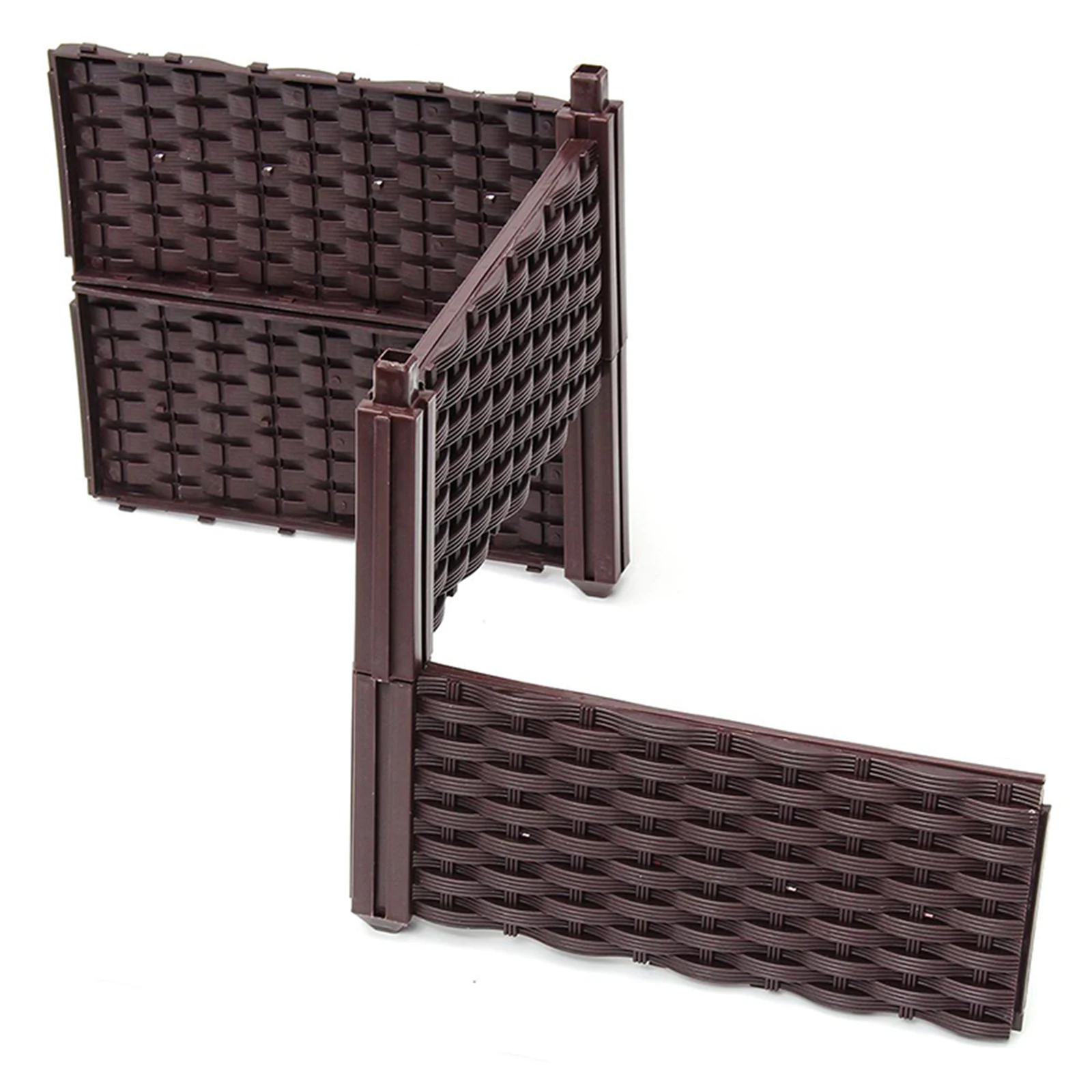 

Rattan Plastic Planting Box Balcony Vegetable Grooves Planter Box Kit Spliced Planting Trough for Courtyard/Roof/Garden