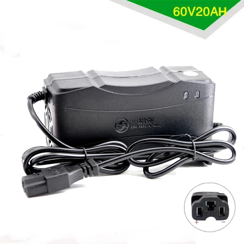

New 60V 20AH Smart Electric Bike Scooter Charger For Rechargeable AGM Gel Lead Acid Battery 12AH 14AH DC 74V 2.8A T Connector