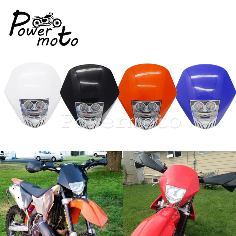 Светодиодная маска для мотокросса внедорожников EXC XCW XCF 125 250 450 Yamaha TE FE TC WR Dual Sport| |