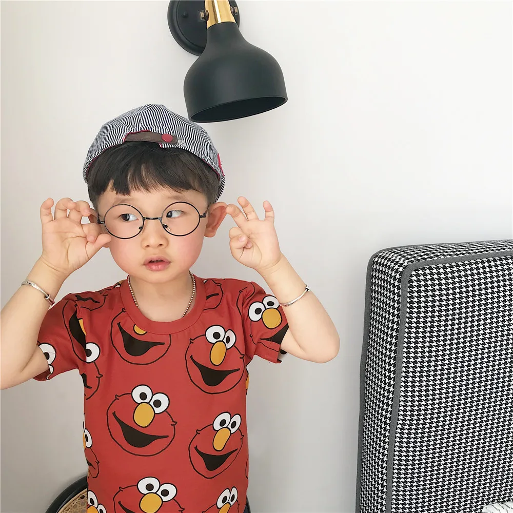 Летняя одежда Tonytaobaby новая хлопковая футболка с короткими рукавами для мальчиков