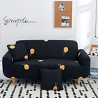 Черного цвета с рисунками из мультфильмов эластичный спандекс чехол для дивана Nordic кресло защита для диванов для Гостиная один любитель 3 4 местный