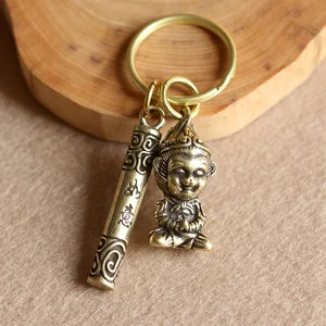 Wallet Pure Copper Accessories Hand Made Originality Monkey King Pendant Key Buckle Copper Metal Pendant Brass Small Pendants Gi