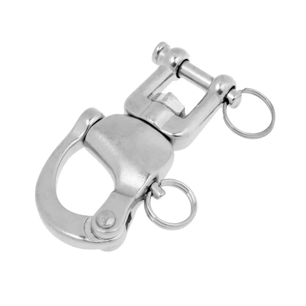 

Snap Swivel 304 Stainless Steel Shackle Marine Boat Sail Hardware 6.8 x 3 cm Heavy duty high strength swivel snap shackle hook