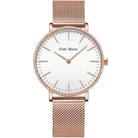 ever move stainless steel fashion ultra thin quartz watces new high grade diamond inlaid imported from japan ip waterproof watch