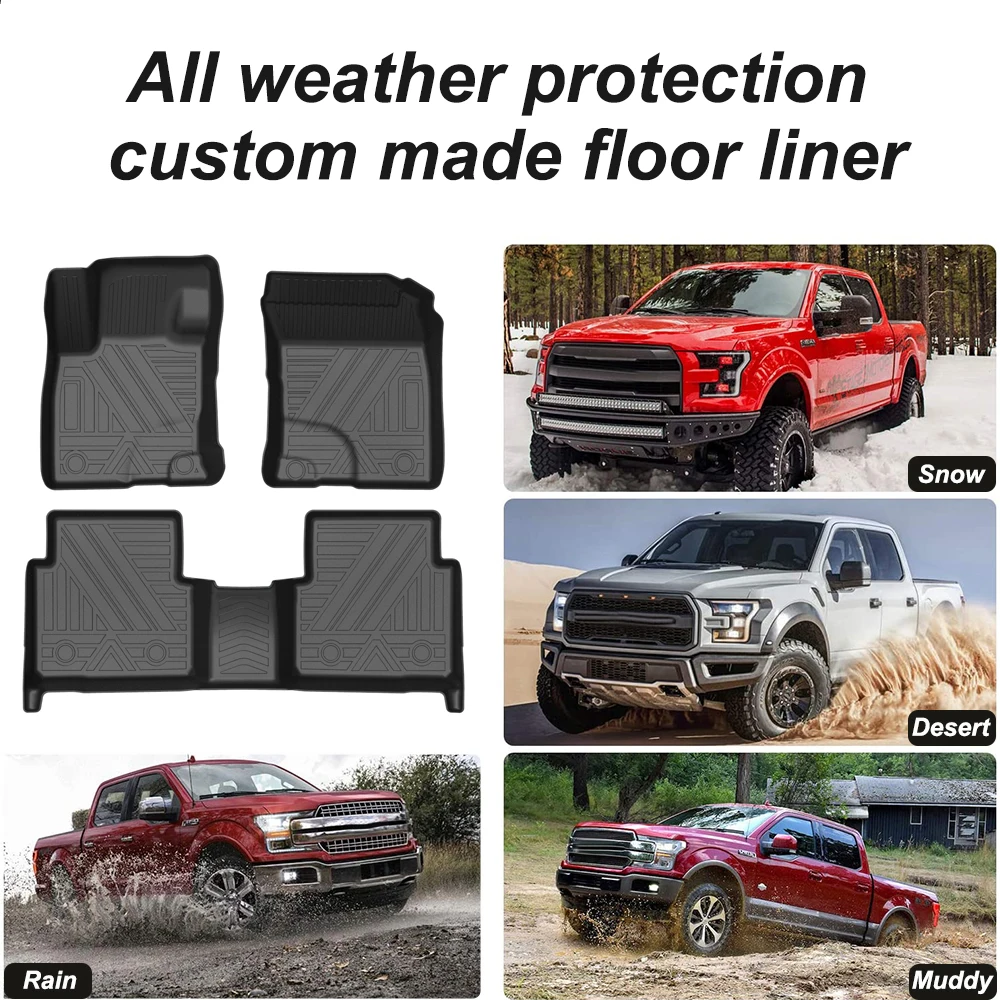 

Custom Special Foot Pad For Ford Escape 2020 Car Waterproof Non-Slip Rubber Floor Mat TPE Car Accessories