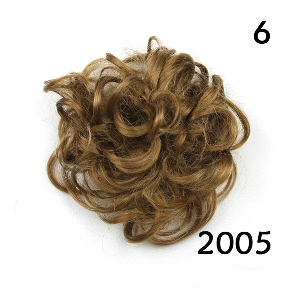 

Women DIY Elastic Wig Hair Ring Curly Scrunchie Bun Chignon Ponytail Hairpiece Girls Hair Accessories Bud Head