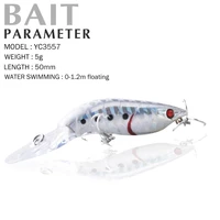 fishing lures 50mm5g 0 1 2m floating quality professional pencil hard bait 3d eyes manual production high lures
