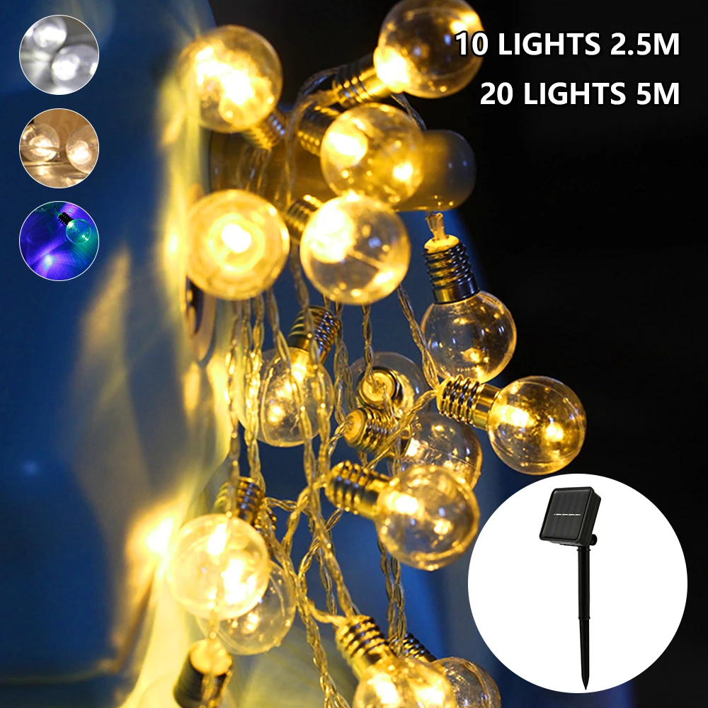 10/20 светодиодный садовый солнечный светильник прозрачные светодиодные лампы