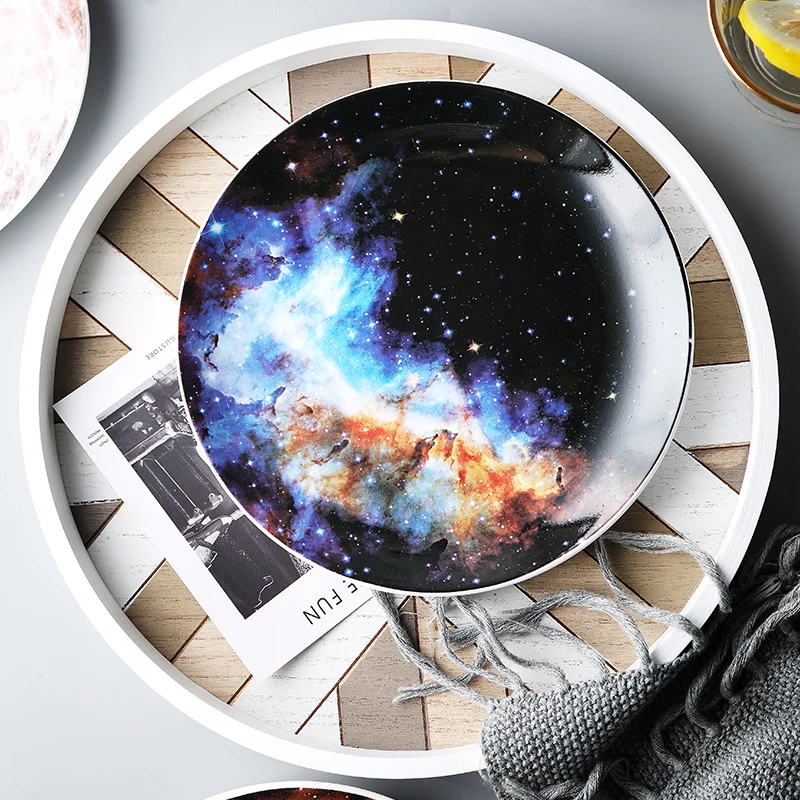 8-дюймовая тарелка с изображением звездного неба высококачественные