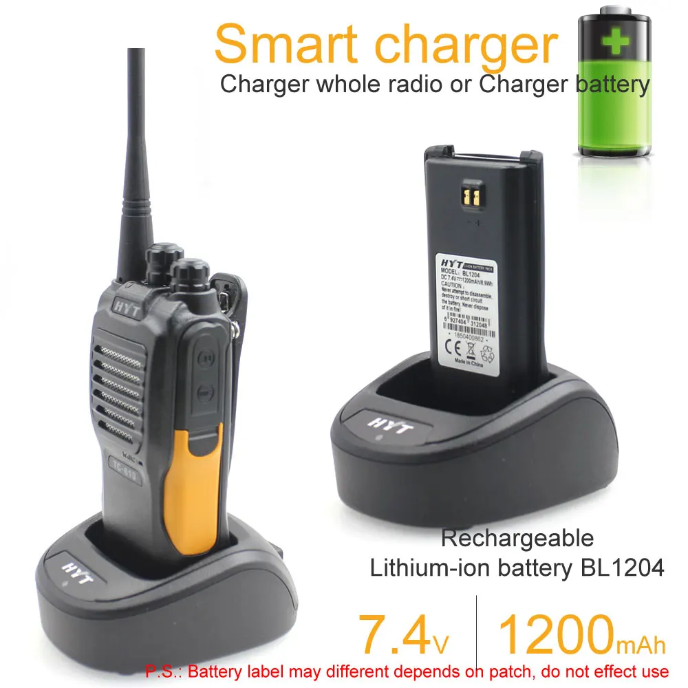 HYT TC-610 VHF 136-174Mhz 1200mAH Стандартная батарея портативная двухсторонняя радиосвязь |