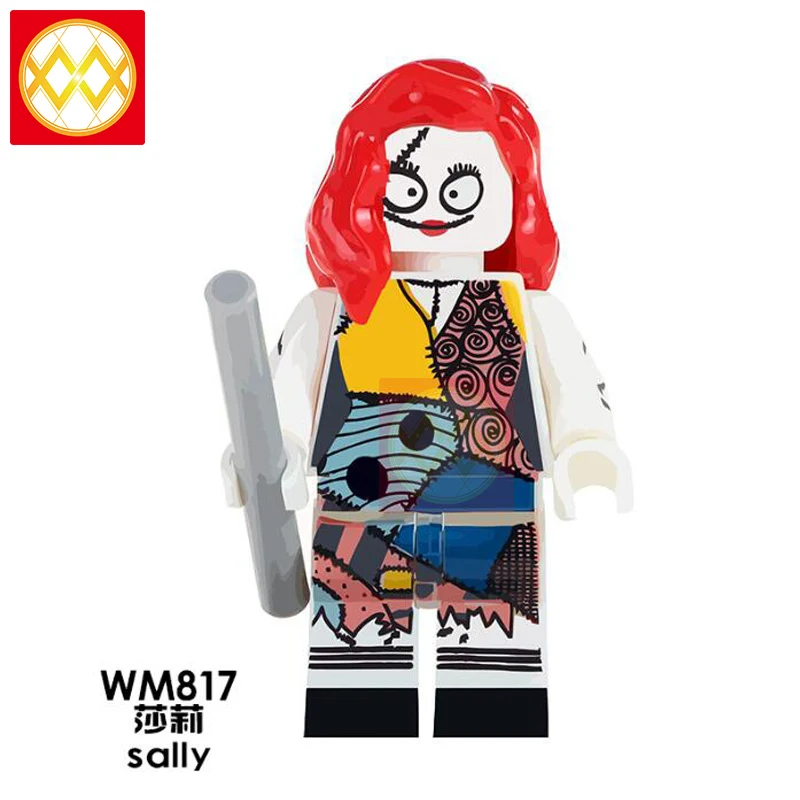 WM817sally Фильм ужасов WM6075 ужас Хэллоуин Фредди Майерс Джек Скеллингтон зомби Эрика дравена Билла Джейсона строительные блоки игрушки для детей - Цвет: WM817sally