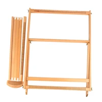 70x50cm tapestry knitting machine weaving loom with stand solid wood arts crafts weaving frame loom beginner supplies