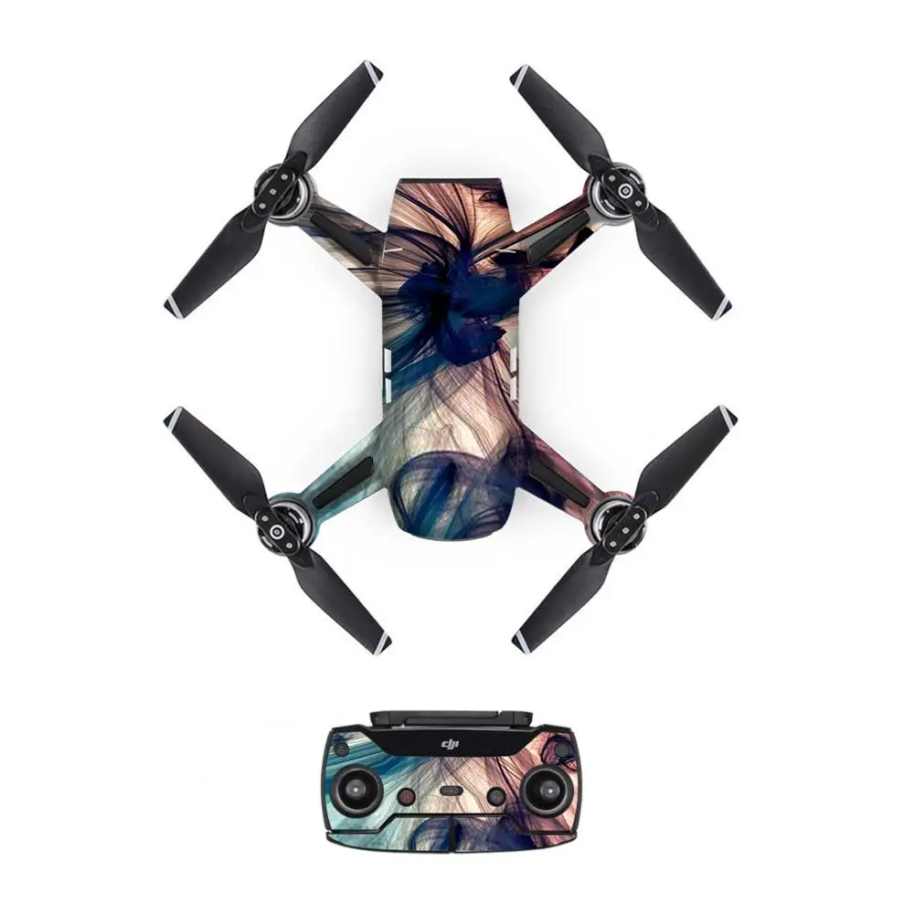 Наклейка из ПВХ в стиле ретро для дрона DJI Spark + пульты дистанционного управления