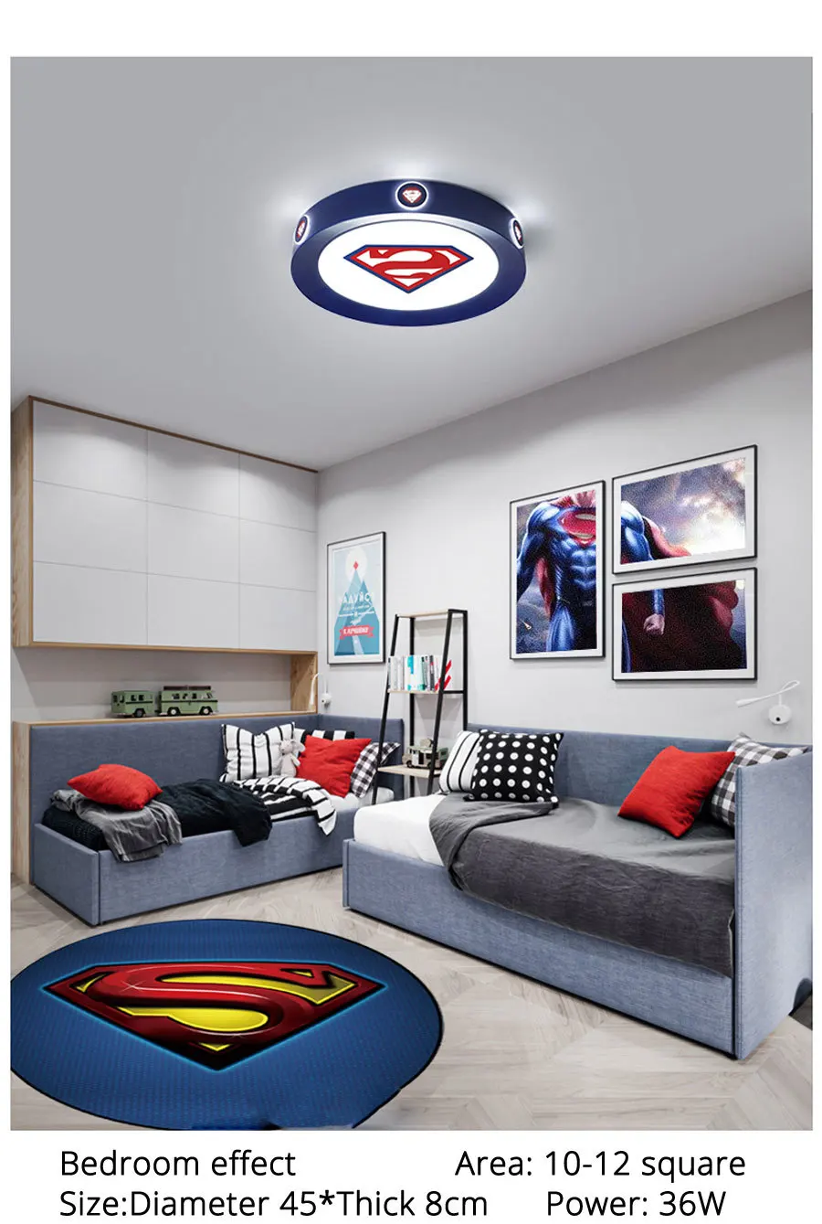 Cartoon Led Chandelier Lights Princess Boys Bedroom Dimmable Iron Lamp Fixture Modern Kid Children Girls' Room Lampadari Lustres