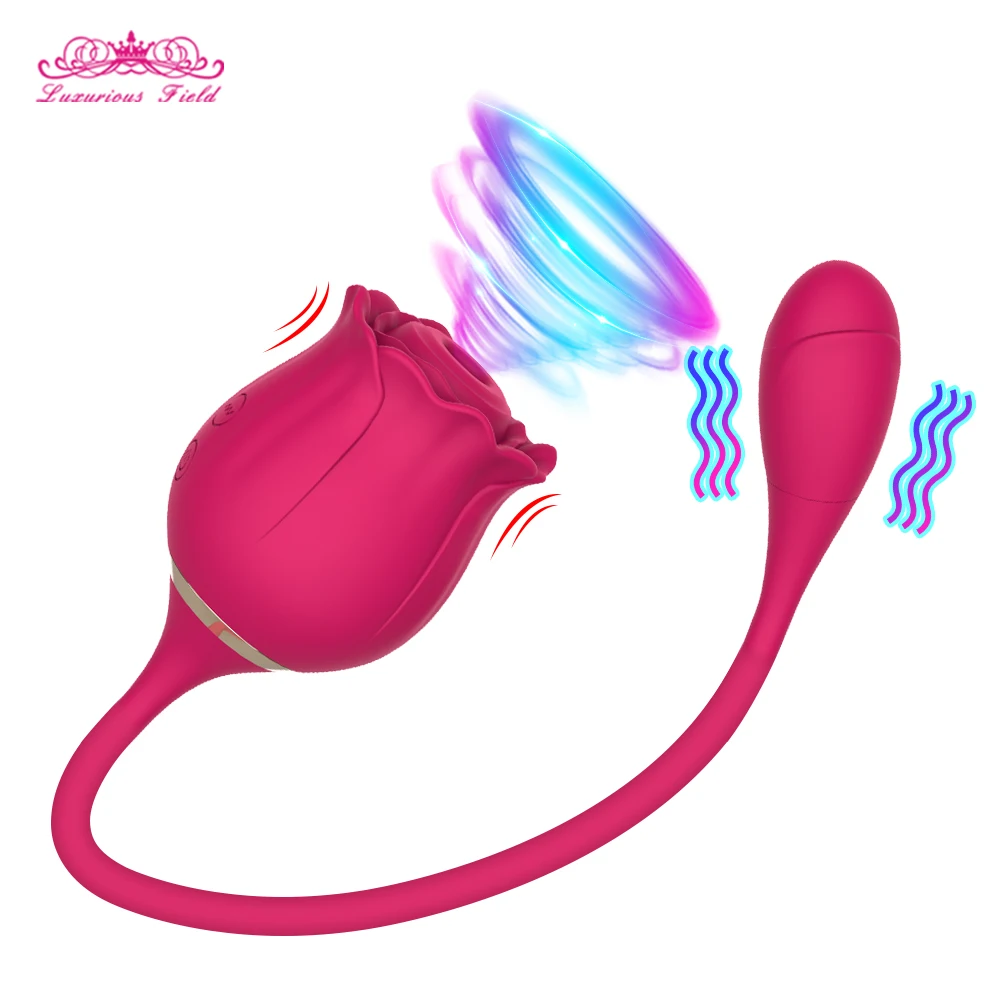 Вибратор для сосания клитора розы женщин Стимулятор соска присоска вибрирующее
