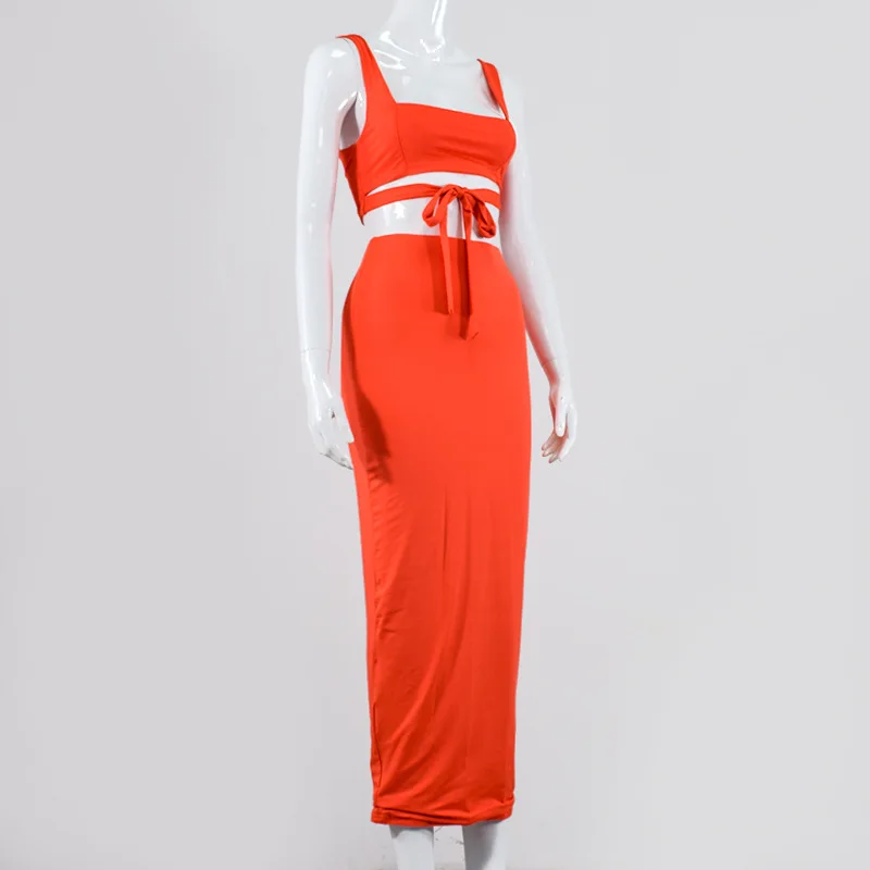 

2021 Double Layer Sexy Two Piece Set Women Outfits Sexy Crop Top And Skirt Set Autumn 2 Piece Set Female Winter Sets Dresses