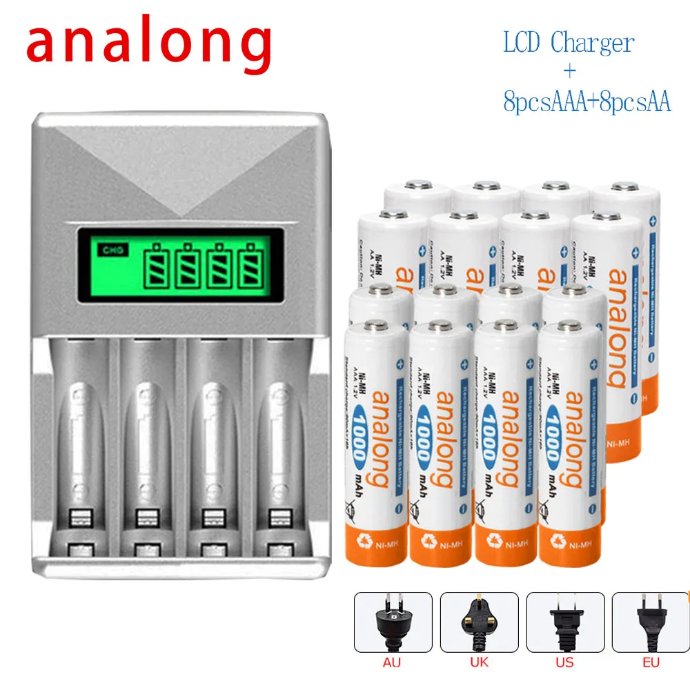 Умное зарядное устройство с ЖК дисплеем для перезаряжаемых никель