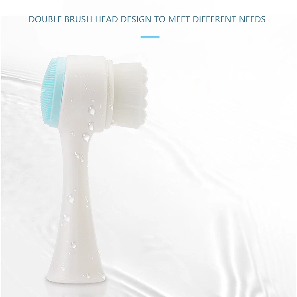 Инструмент для ухода за кожей двусторонняя силиконовая щётка очищения лица