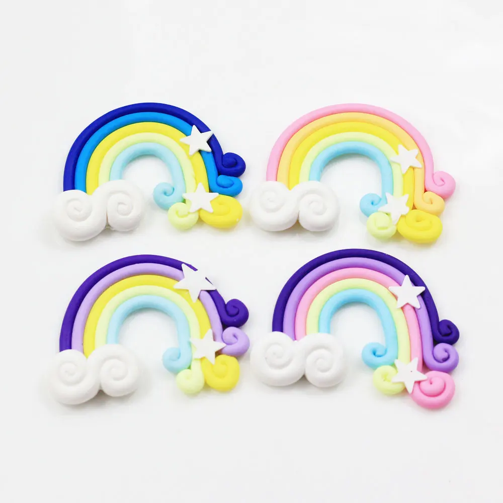 20/50 шт./лот красочная Полимерная глина Радуга миниатюры для украшения сделай сам