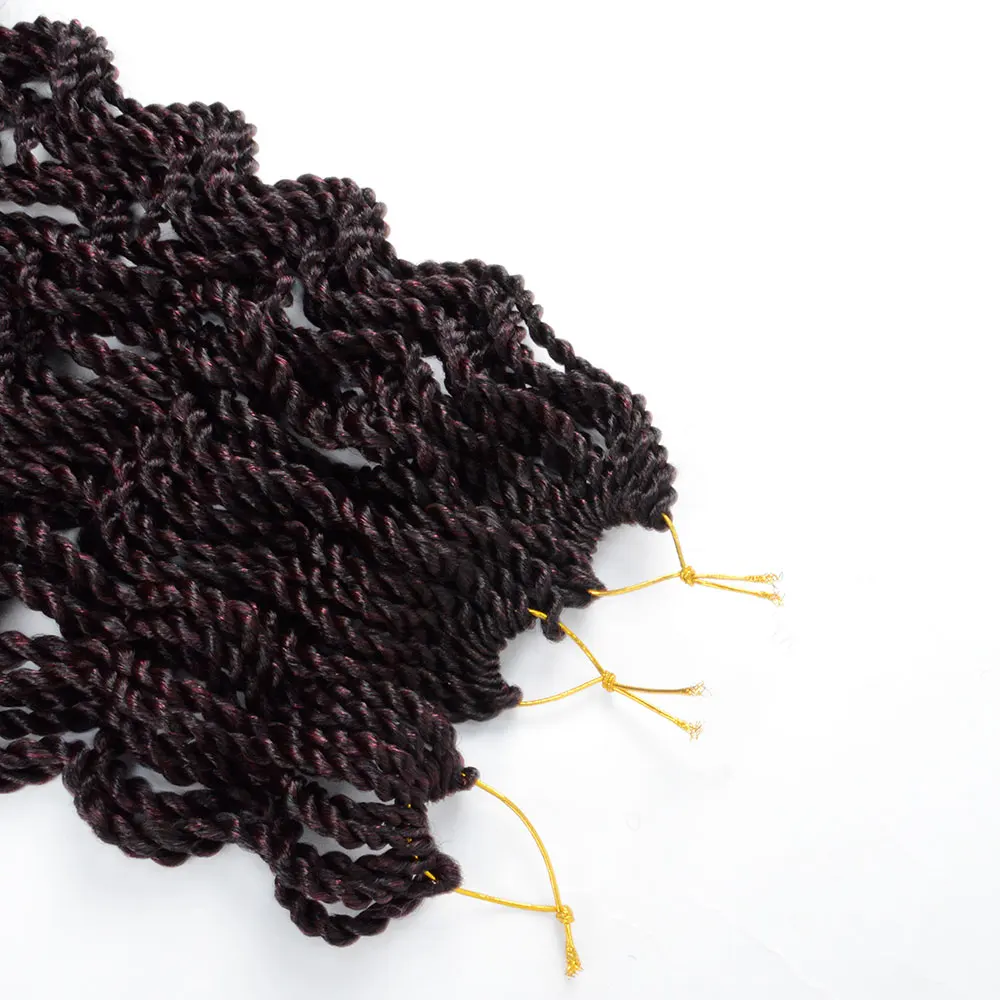 18 дюймовые волнистые Сенегальские крученые крючком волосы кудрявые концы для