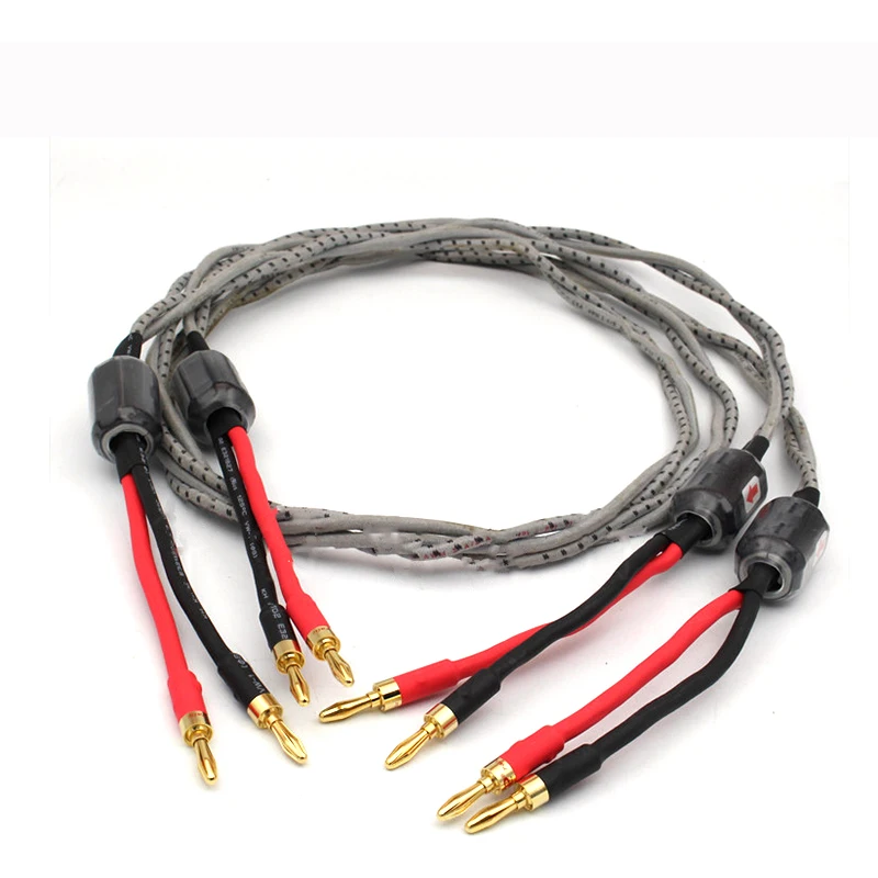 Кабель Динамика HiFi с разъемом типа банан позолоченный провод усилителя из чистой
