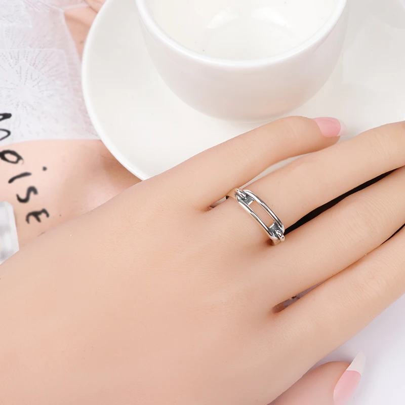 Мужское уличное кольцо Kinel регулируемое на указательный палец из стерлингового